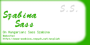 szabina sass business card